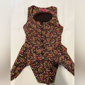 Betsey Johnson floral bustle top